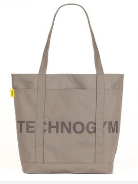 Technogym tan canvas tote NWOT